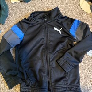Puma Black Jacket with Blue and Gray Accents